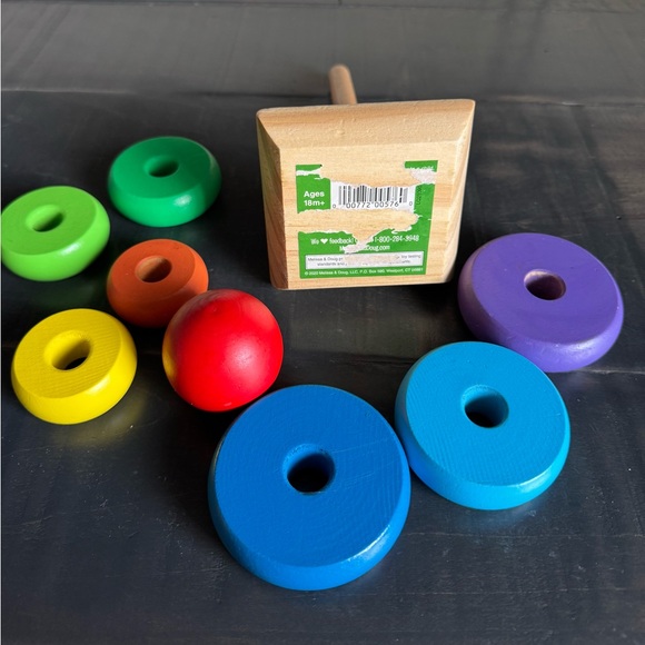 Melissa & Doug Rainbow Stacker wooden Toy - Picture 3 of 3